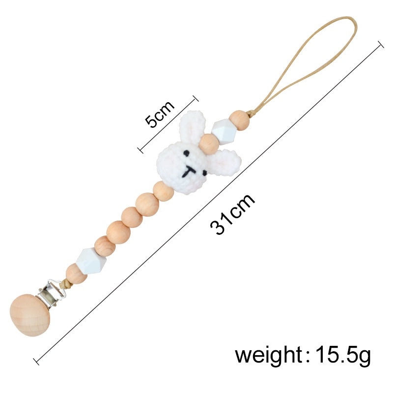 Adorable Rabbit Shaped Wooden Yarn Baby Accessory|Baby Accessories & Teething Toys
