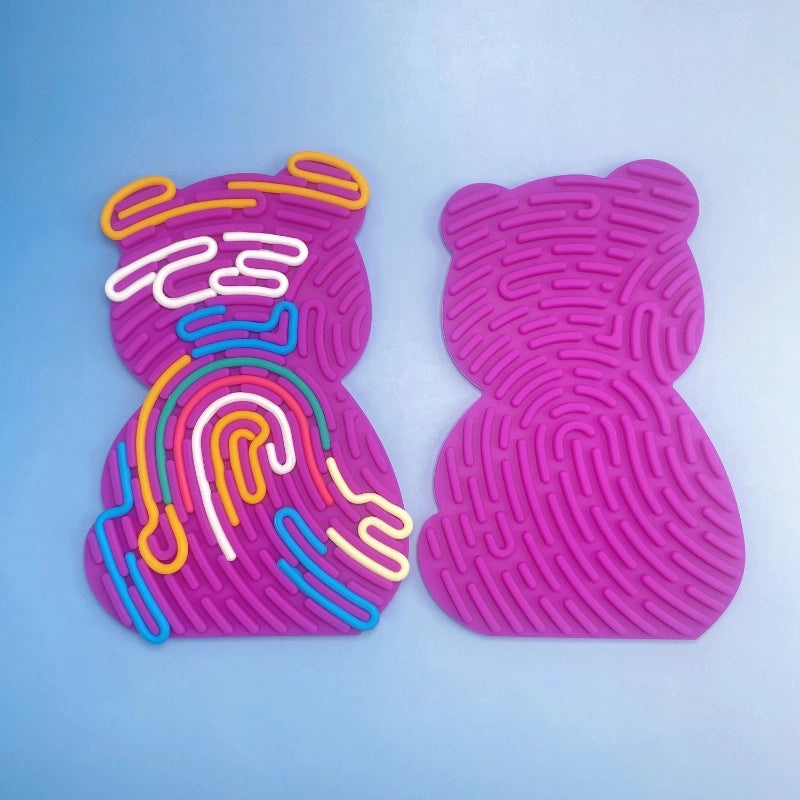 Sensory Silicone Activity Board for Kids | Educational Toy | BPA-Free Food Grade Twist Decompression Tool|儿童感官玩具|益智玩具|减压神器