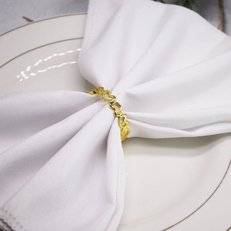Elegant Red Heart Alloy Napkin Ring for Valentine's Day | Dining & Tabletop Accessories