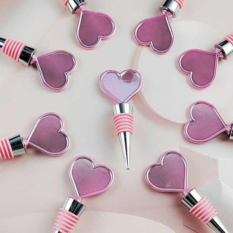 Heart Shaped Casual Wine Stopper, Aluminium & Zinc Alloy, 1 Piece | Kitchen & Dining Accessories