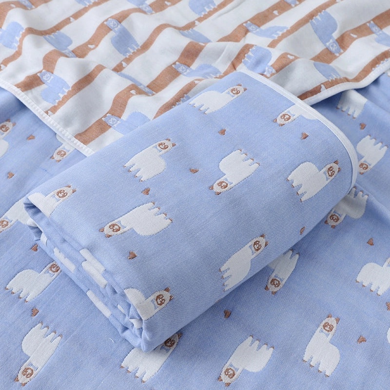 Soft Cotton Gauze Baby Bath Towel 110x110cm Wrap Jacquard Quilt Spring Summer|Baby Bath Towels & Quilts