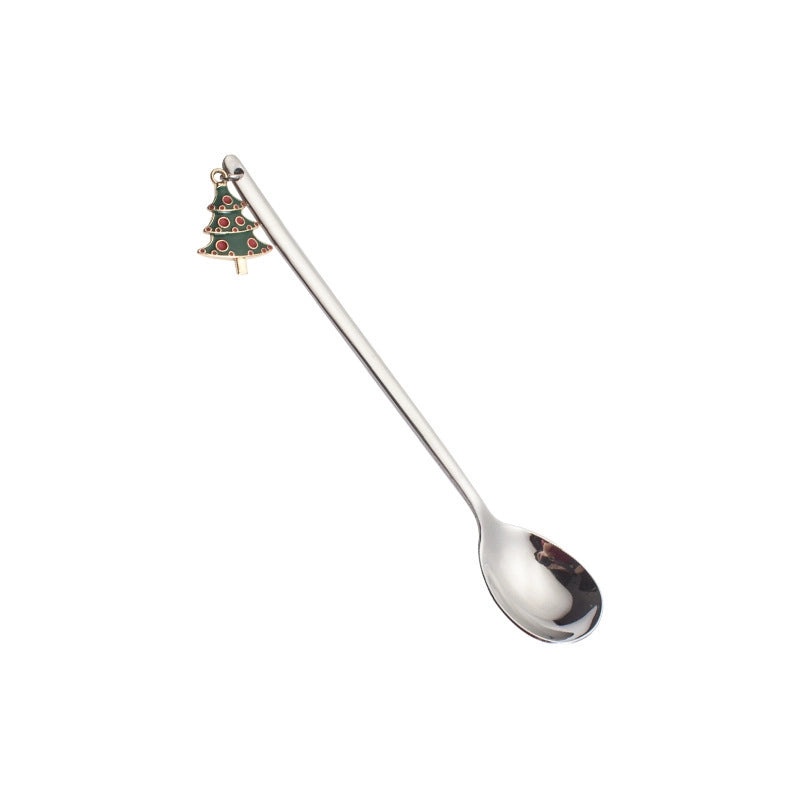 Christmas Stainless Steel Spoon Cute Solid Color 1 Piece | Kitchen & Dining Accessories