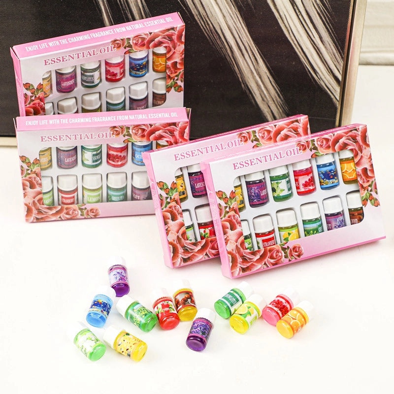 12 Pack 3ML Water Soluble Indoor Fragrance Essential Oils with MSDS in English|Home Fragrance & Aromatherapy