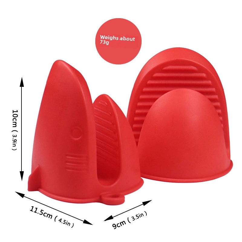 高温耐热鲨鱼硅胶防烫夹|厨房用品和烹饪工具