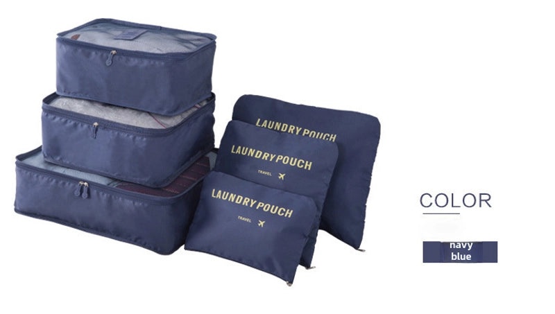 6-piece Korean Travel Storage Bag Set Oxford Cloth Organizer for Underwear Bra Shoes|Travel Accessories
