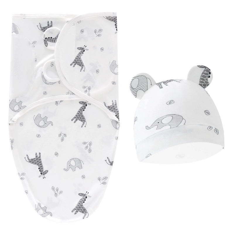 Newborn Baby Spring Sleeping Bag and Hat Set Soft Silkworm Fabric for Delivery Room 8304|Baby Clothing & Accessories