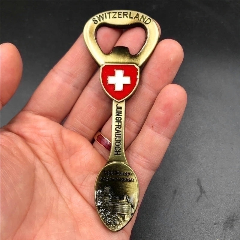 3D Metal Refrigerator Magnets Set - Switzerland Singapore Australia Italy France Travel Souvenirs|Home Decor Magnets