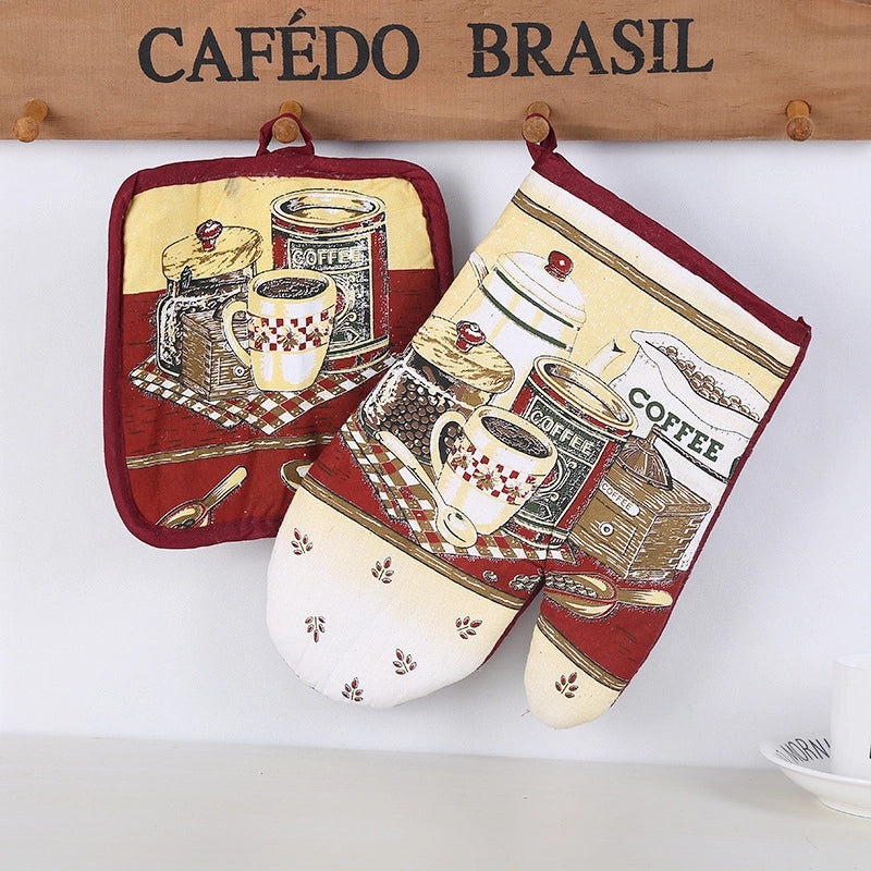 Heat Resistant Gloves with Pastoral Multiple Prints | Kitchen & Dining Accessories