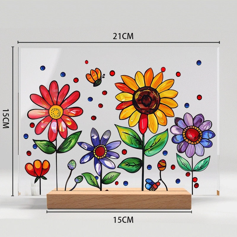 Elegant Minimalist Acrylic Flower Wooden Home Decor | Home Decor