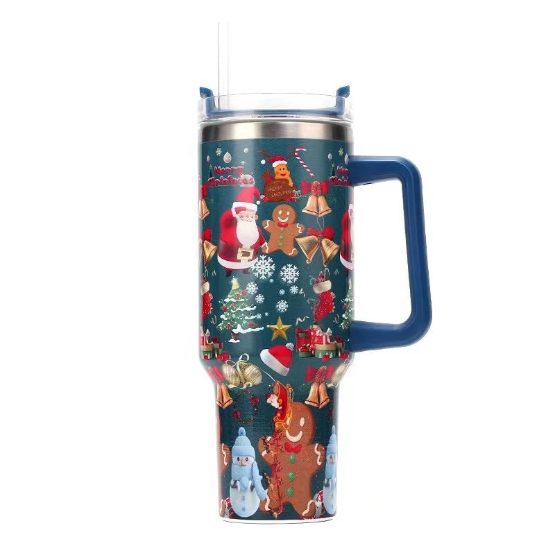 Festive Cartoon Stainless Steel Water Bottle for Christmas | Kitchen & Dining