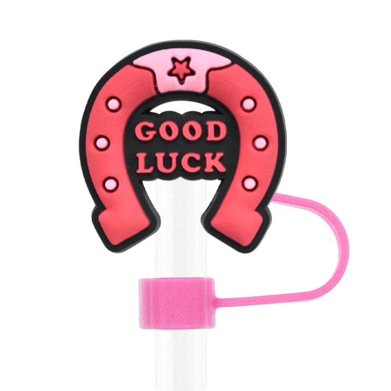 Stylish Letter Silica Gel Straw Cap for Casual and Elegant Look 1 Piece | Drinkware Accessories