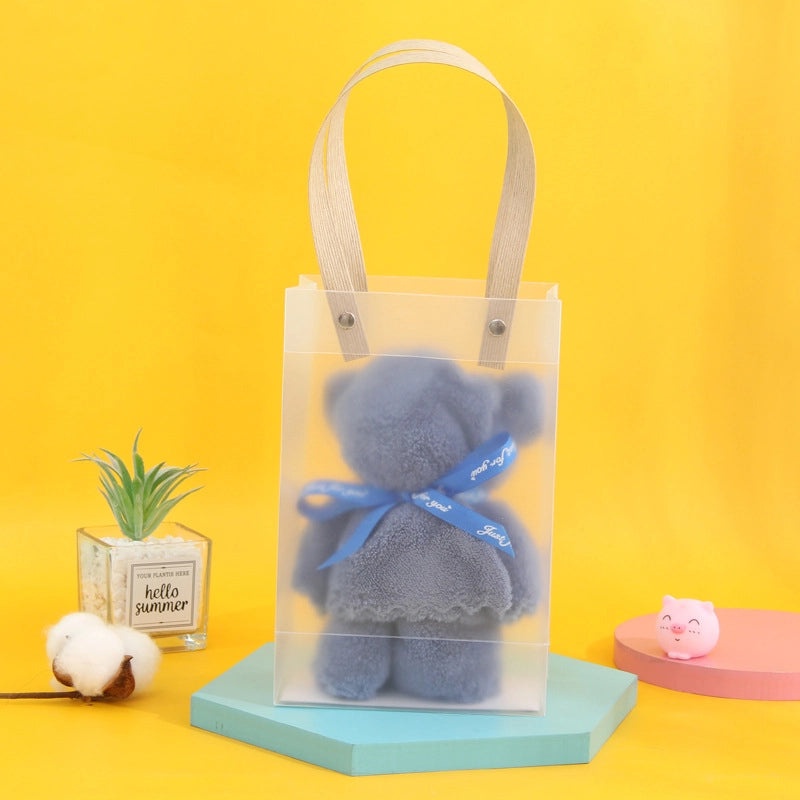 Soft Coral Fleece Bear Towel Absorbent Cute Wedding & Holiday Gift Hand Towel|Home & Kitchen Towels