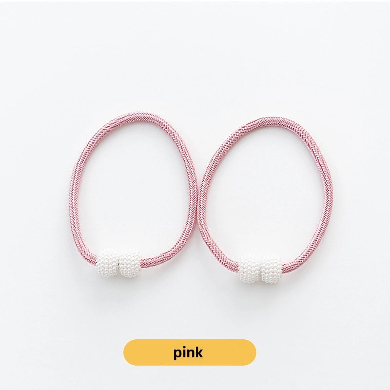 Affordable Pearl Magnetic Buckle Curtain Strap No Drilling Easy Install | Home Decor Curtain Accessories