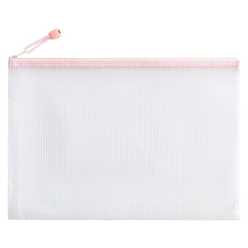 2 Pieces A4 Transparent Waterproof PVC Zipper Storage Bags for Student Subject Organization|Stationery & Office Supplies