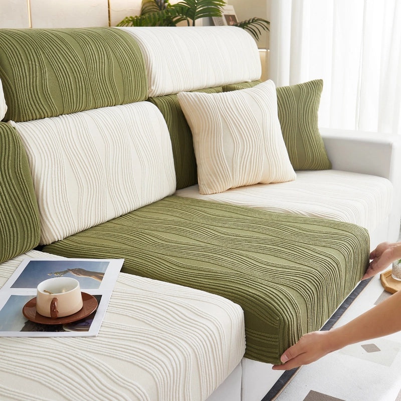 Four Seasons Universal Sofa Cover Anti-Slip Full Cover Jacquard Fleece Cat Scratch Resistant Cushion Cover|Home Decor & Furniture