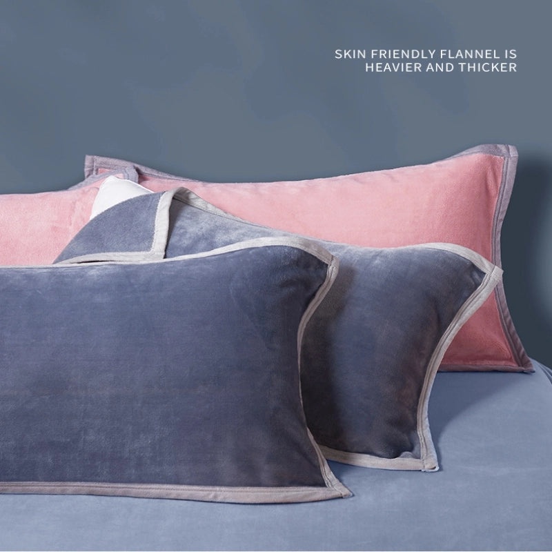 Mao Mao Rain Thickened Flannel Pillow Towel Soft Skin-friendly Dormitory Home Essential|Home Textiles & Bedding
