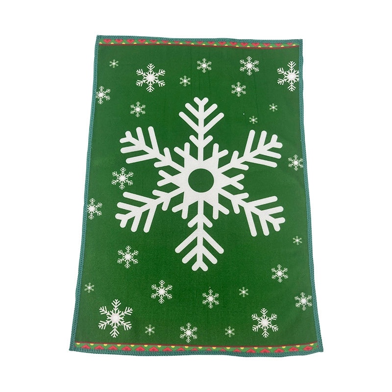 Christmas Casual Holiday Decor Santa Claus Christmas Tree Soft Microfiber Towel|Home & Living Decor