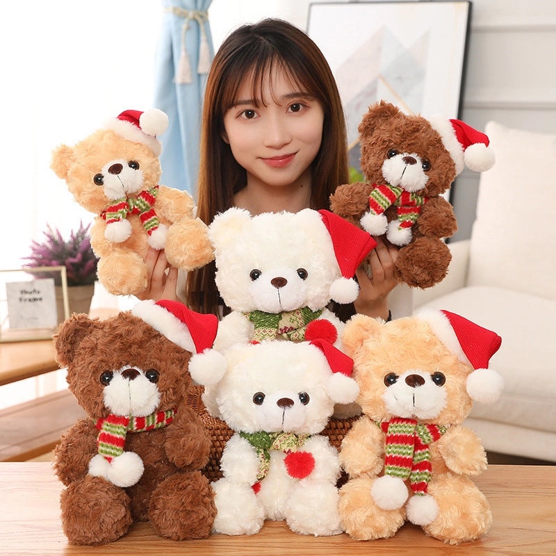 Christmas Plush Bear Stuffed Animal Soft PP Cotton Toy Gift for Kids|Stuffed Animals & Plush Toys