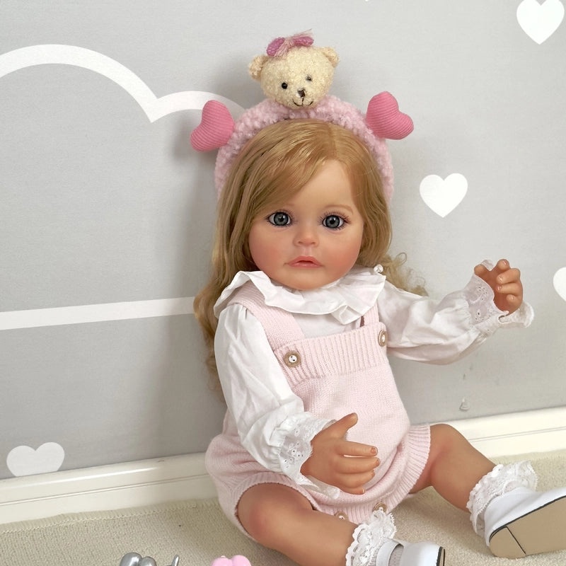 55cm Handmade Painted Suesue Reborn Baby Doll Full Glue Simulation Realistic Newborn|Baby Dolls & Accessories