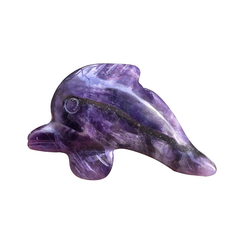 Elegant Dolphin Crystal Obsidian Sculpture Minimalist Home Decor | Home Decoration Ornaments
