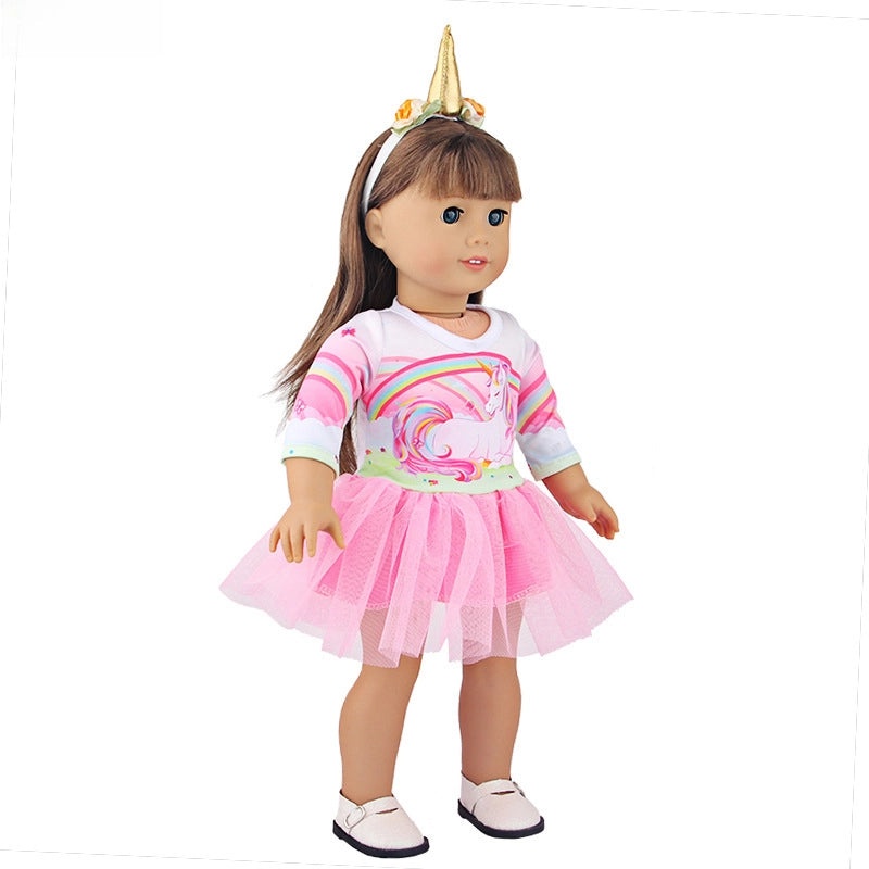 18 Inch American Girl Doll Rainbow Vessel Skirt Outfit for 43cm Sparkhead Doll|Doll Clothes & Accessories