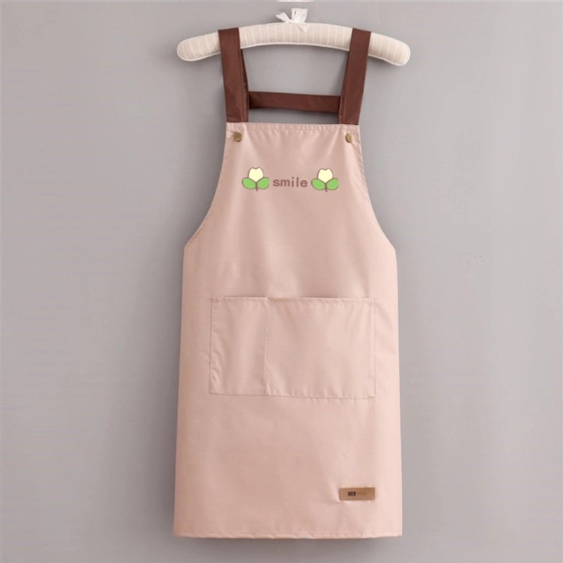 Waterproof Solid Color Apron Set for Kitchen and Household Use | Kitchen Accessories