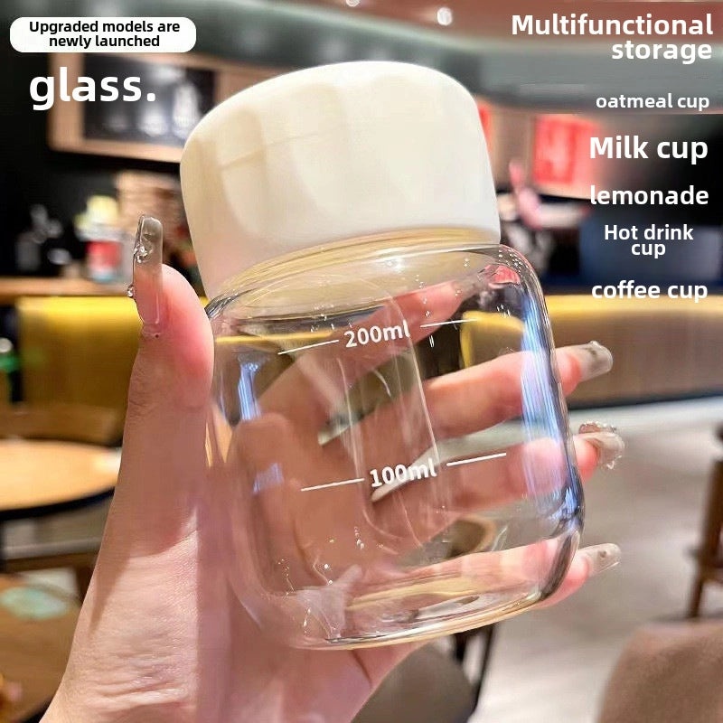 Stylish Mini Portable Glass Milk Cup for Summer, Household & Students | Drinkware & Glassware