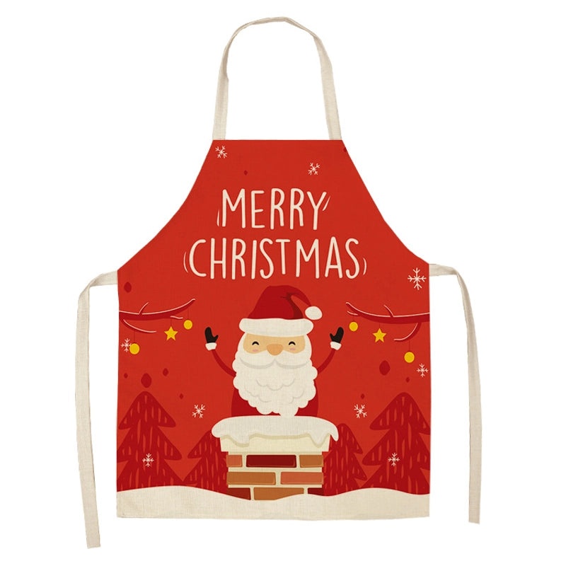 Holiday Themed Synthetic Fiber Apron with Text Design 1 Piece|Kitchen & Dining Accessories