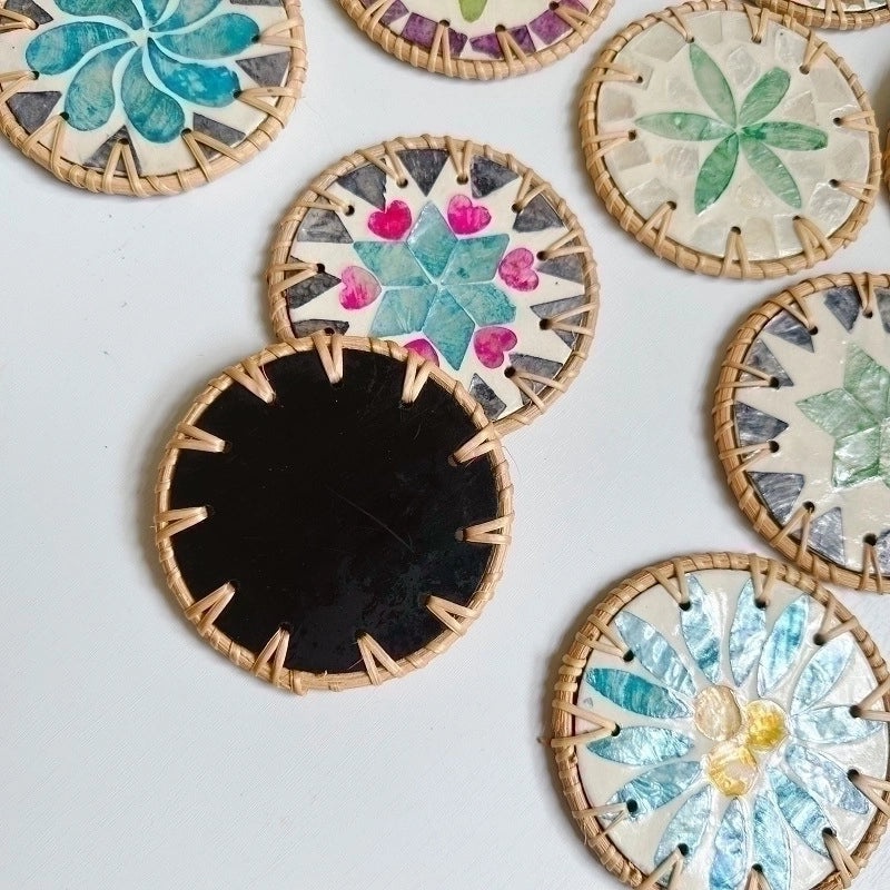 Retro Floral Wooden Placemat Single Piece | Home & Kitchen Tableware