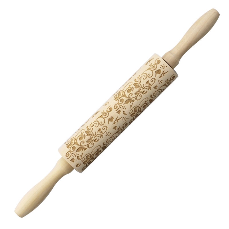 Christmas Elk Cartoon Rolling Pin Ethnic Style Theaceae Muhe | Kitchen Utensils & Baking Tools