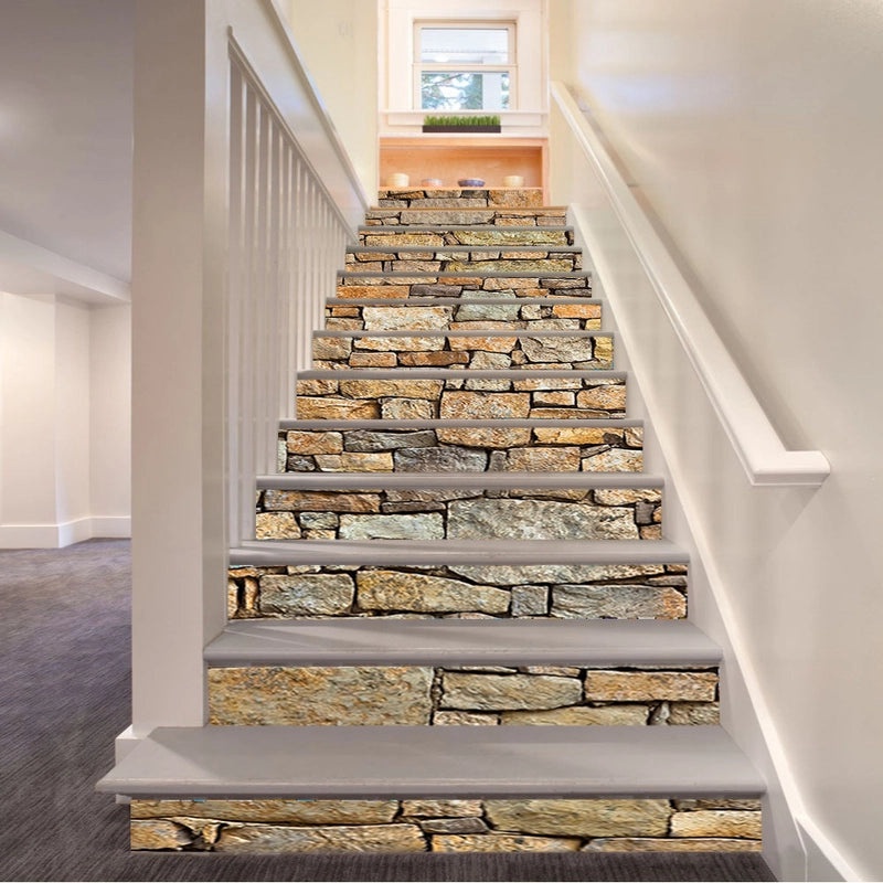 Casual Stone Pattern PVC Stair Wall Decal for Home Decor|Home Decor & Wall Stickers