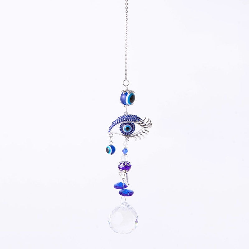 Elegant Devil's Eye Butterfly Crystal Suncatcher Wind Chime Wall Decor|Home Decor