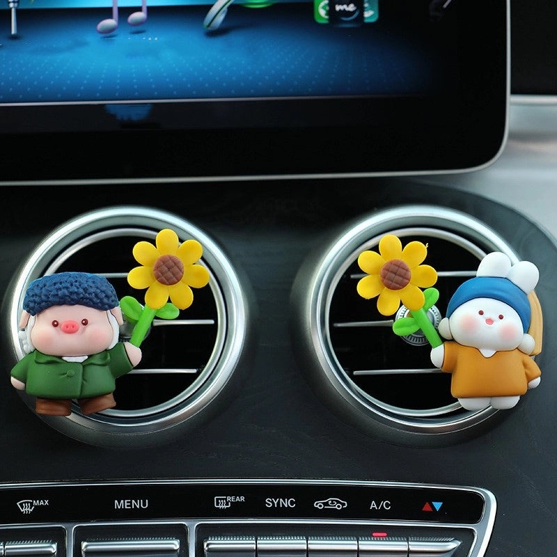 Cartoon Car Air Vent Perfume Diffuser Decorative Floating Animal Car Accessories Summer Trend | Car Accessories