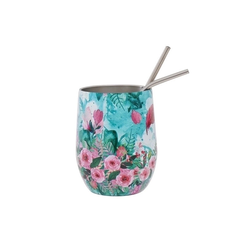 Cute Floral Cartoon Stainless Steel Water Bottle 500ml | Drinkware & Bottles