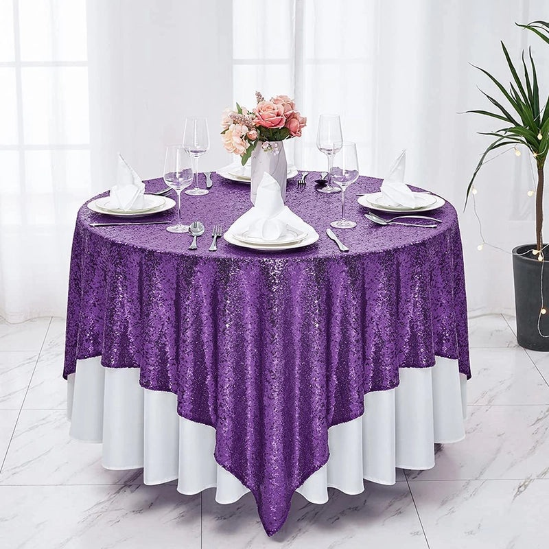 Sequined Polyester Tablecloths Solid Color Stylish Design|Home Decor & Table Linens