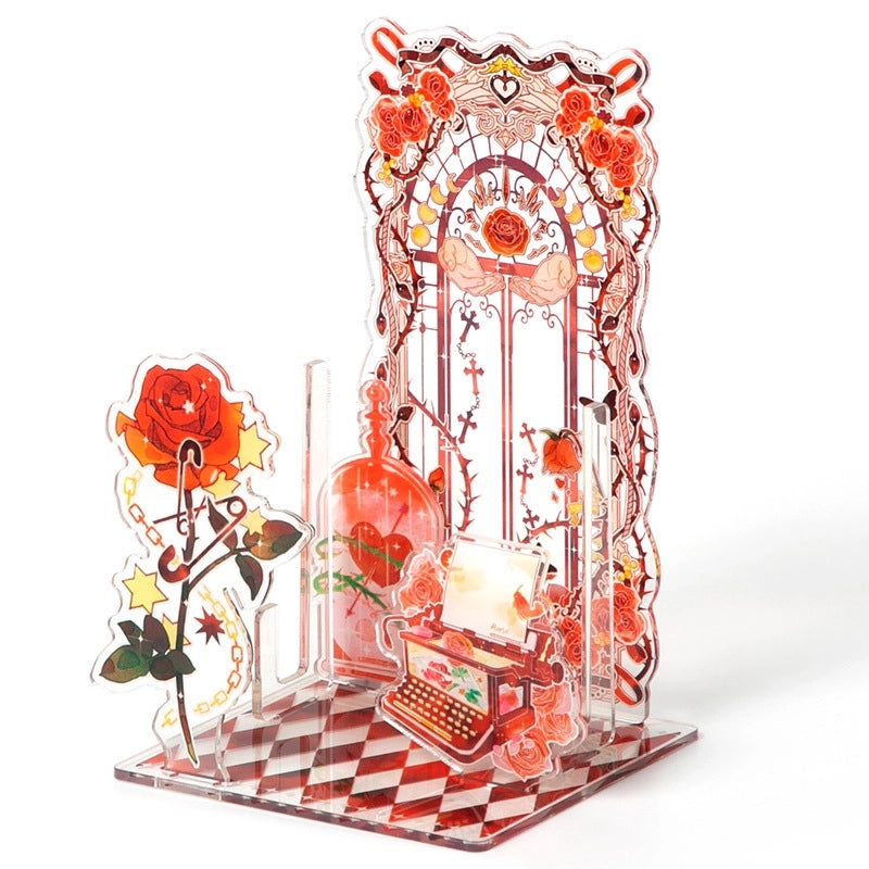 Elegant Geometric Acrylic Table Decor Standee for Women|Home Decor Accessories