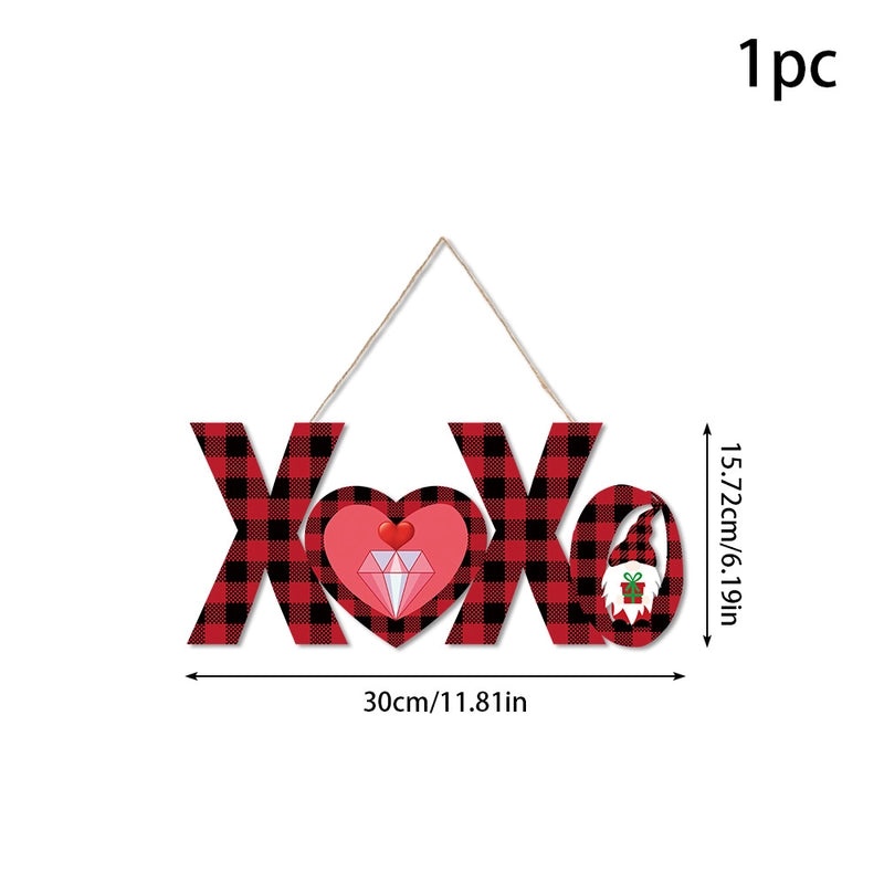 Valentine's Day Heart Shaped Rose Paper Hanging Ornament Cute Letter Decoration | Home Decor & Festive Supplies