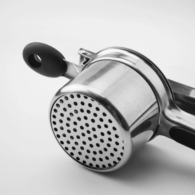 Silver Thickened Stainless Steel Potato Masher & Kitchen Fruit Juicer Press