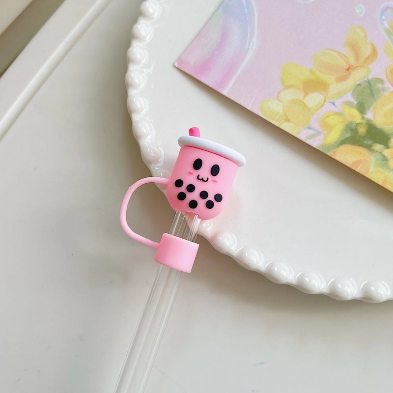 Adorable Cartoon Milk Tea Cup PVC Charm 1pc|Keychains & Charms