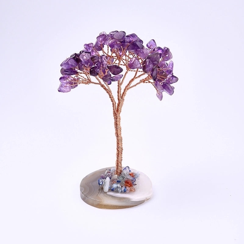 Minimalist Tree Gemstone Copper Wire Ornament|Home Decor & Accessories