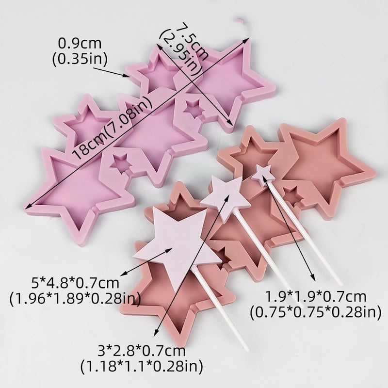 Ethnic Star-Shaped Silicone Kitchen Mold 1 Piece|Kitchen Utensils & Gadgets