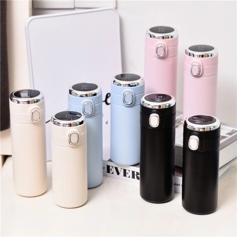 Stainless Steel Insulated Thermos Mug - Casual Solid Color Design | Drinkware & Tumblers