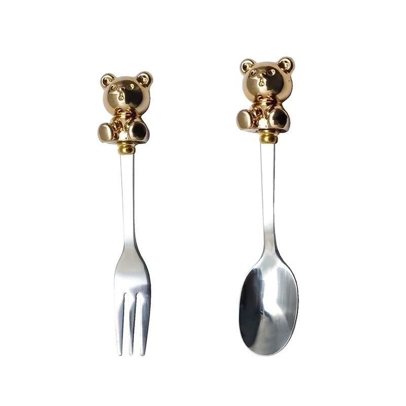 Adorable Cartoon-Themed Stainless Steel Spoon 1 Piece | Kids Tableware & Dining Accessories