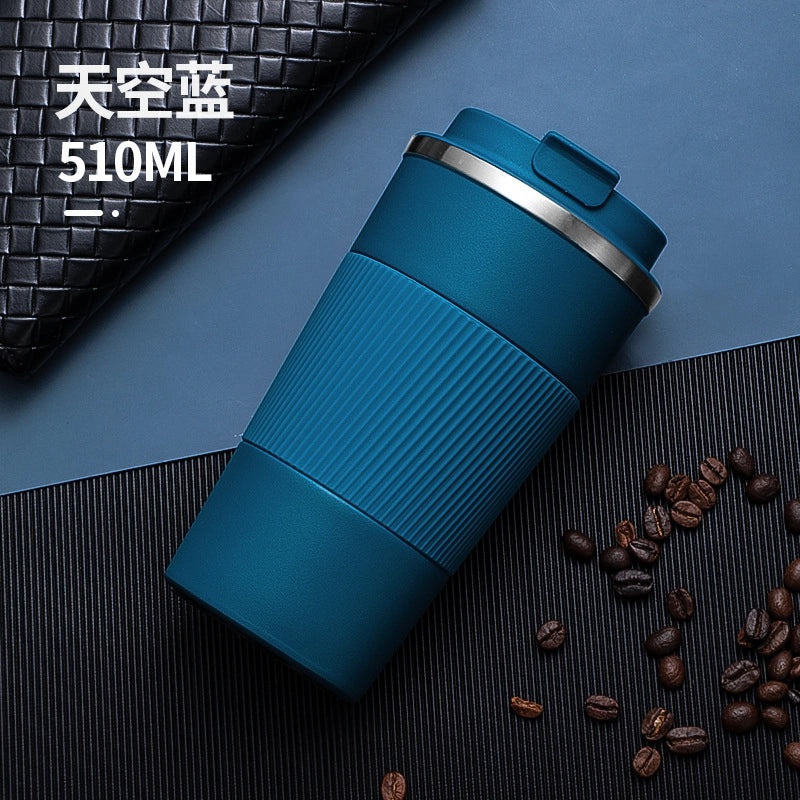 304 Stainless Steel Coffee Mug with Plastic Coating and Silicone Sleeve | Travel Mugs & Thermoses