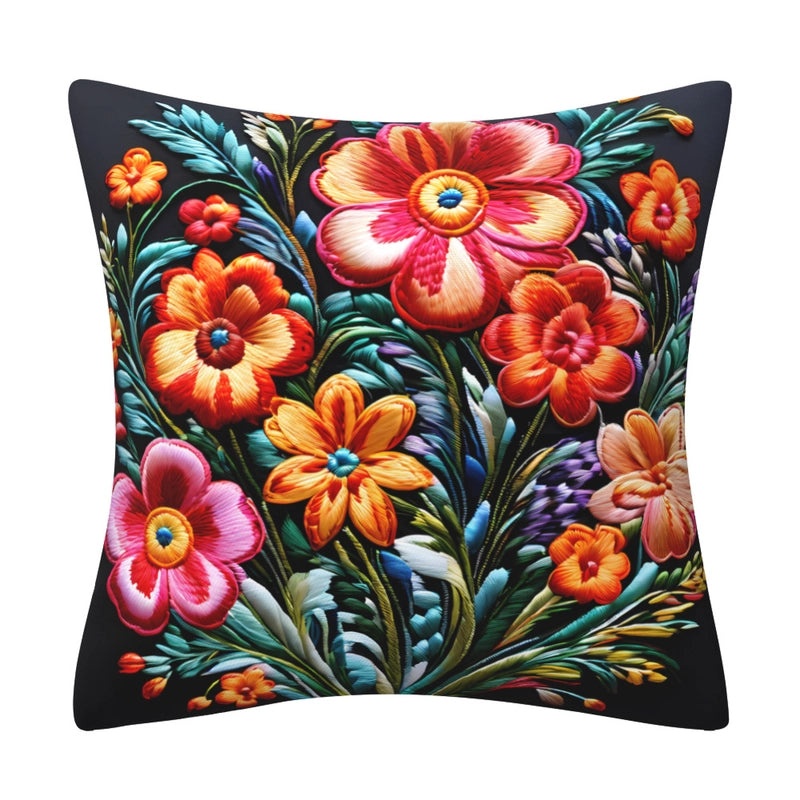 Elegant Minimalist Floral Polyester Pillow Covers for Couch and Sofa Decor|Home Decor & Living Room Accessories