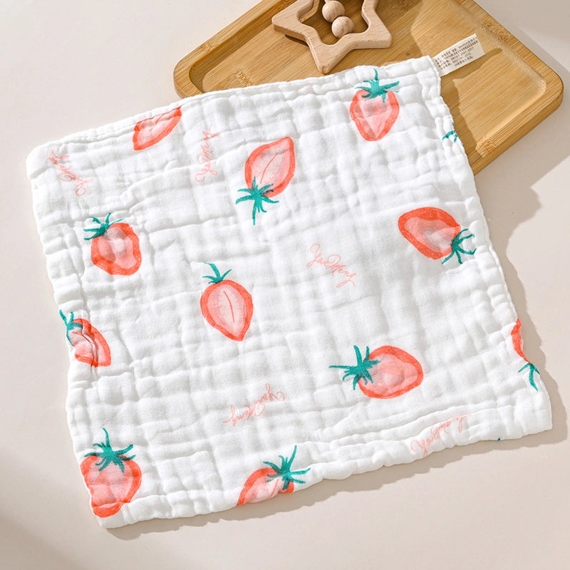 Adorable Cartoon Fruit and Fish Baby Burp Cloths Soft Infant Accessories|Baby Essentials