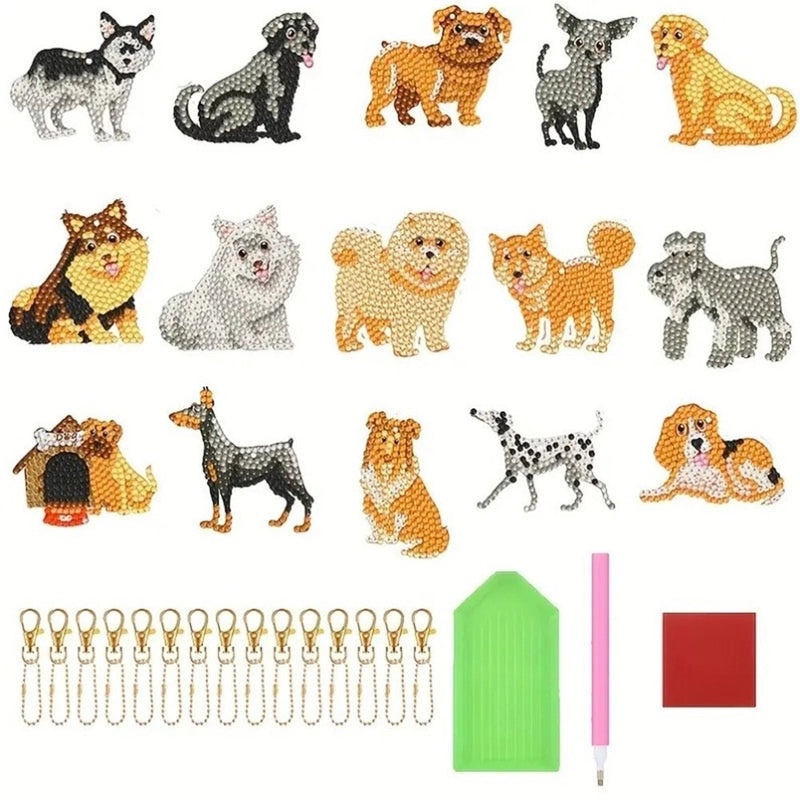 DIY Diamond Painting Keychain 1012 Pieces Variety Platform Explosions Design | Keychains & Accessories