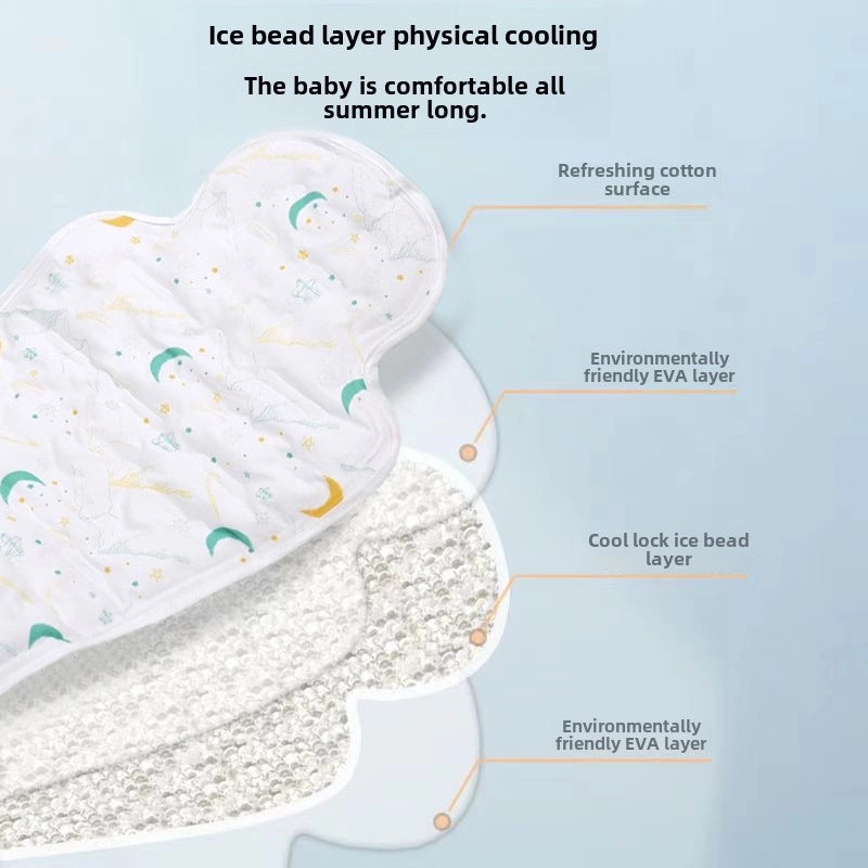 Universal Baby Stroller Car Seat Gel Cooling Mat Ramie Ice Pad Safety Cushion for Dining Chair Baby Mat|Baby Travel Accessories