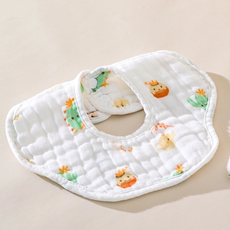 Adorable Cartoon Bear & Elephant Cotton Burp Cloths for Babies|Baby Accessories