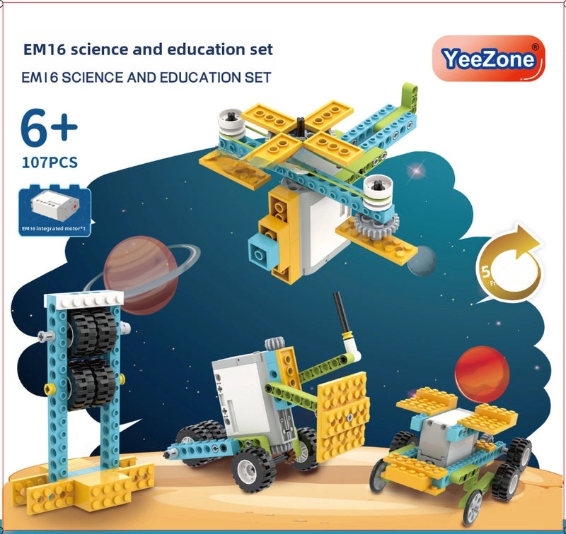 Electric Programming Robot Compatible with 9686 Small Particle Building Blocks | Educational STEM Robotics Kits